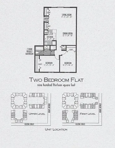Floor plan Flat w/ Juliette Balcony
