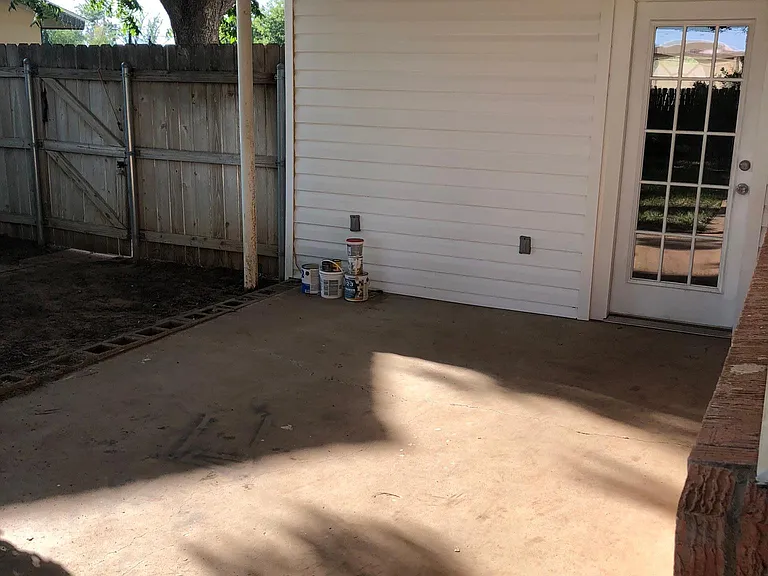 One of the covered patios