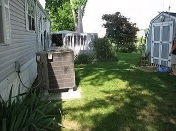 Back Yard view with heat pump