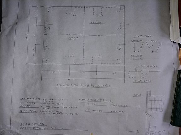 As-built was 6" foundation formetalbuilding