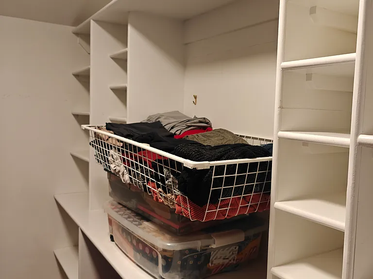 Master bedroom walk-in closet