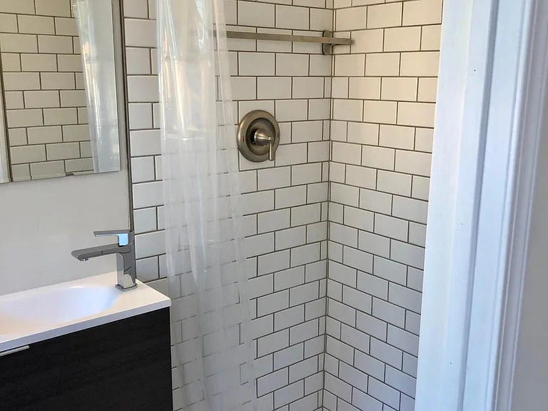 tiled shower