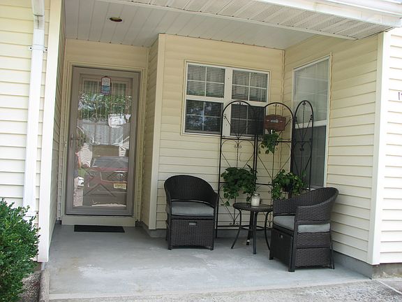 Shaded front porch