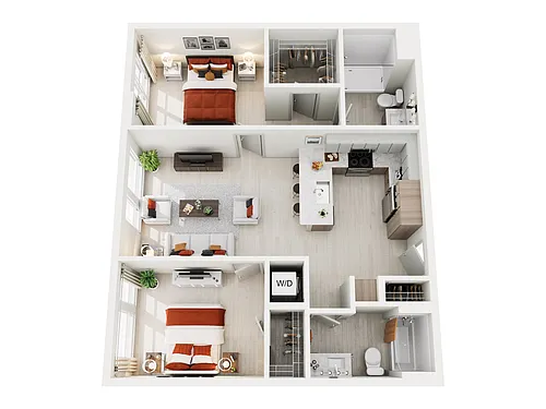 Floor plan 2X2 M
