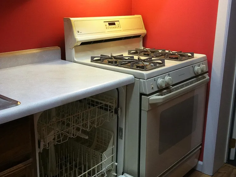 Dishwasher and gas stove
