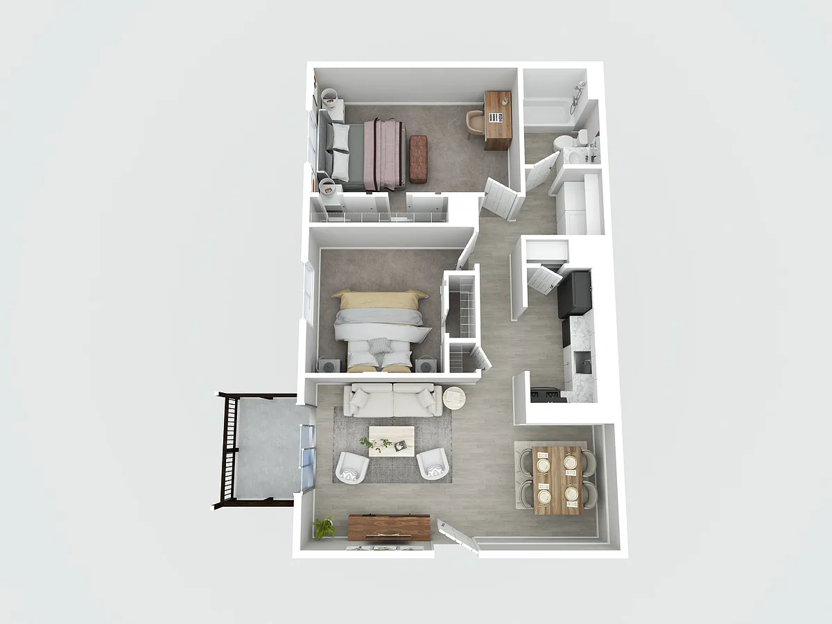Floor plan 2 Bedroom Classic