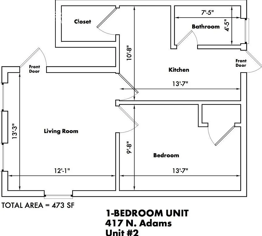 1 bed, 473 sqft, $1,315 — Photo 2