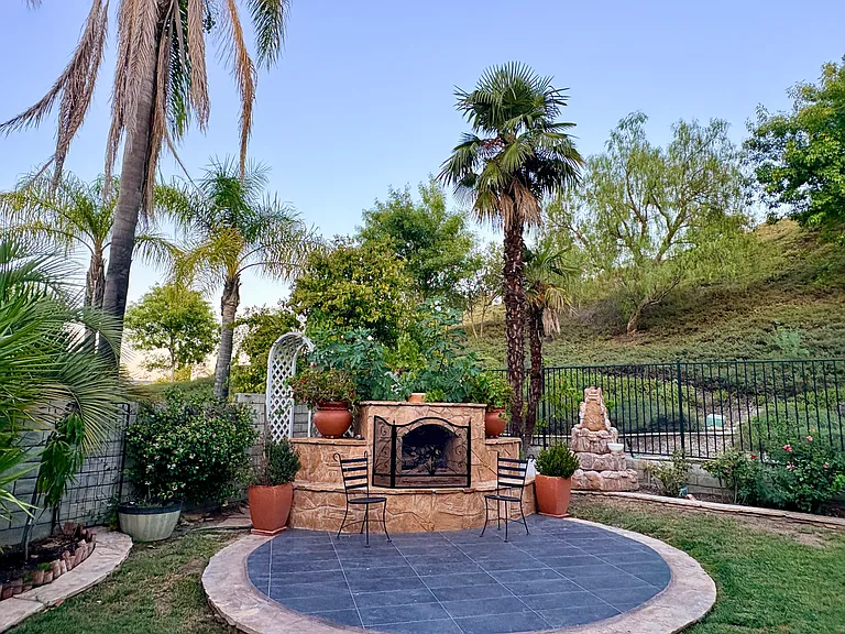 outdoor fireplace