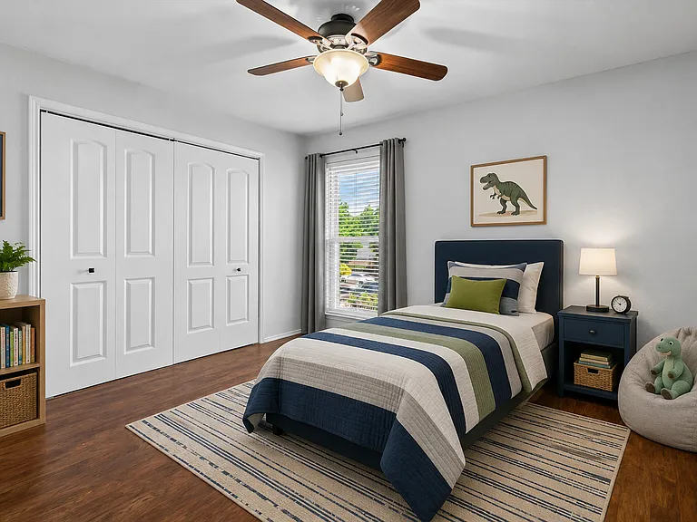This image has been virtually staged to illustrate the room's potential. Furniture and decor are not included.