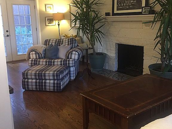 French doors open to patio