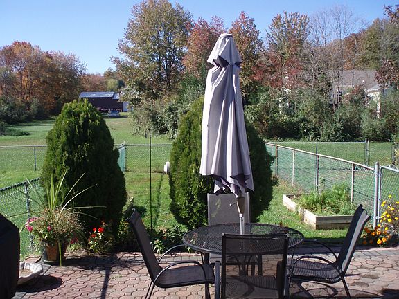 View from back paver patio