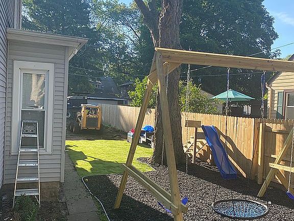 Playground on side of home