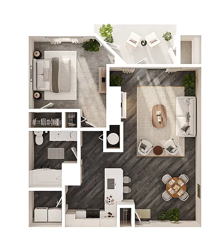 Floor plan 1B - The James