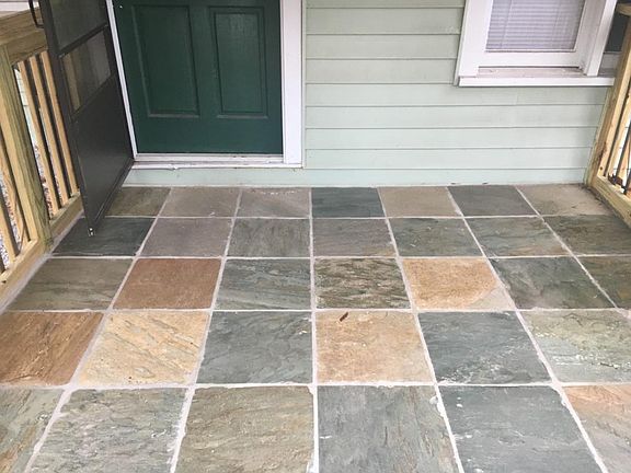 Tile on front Porch