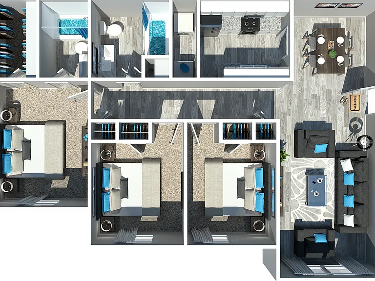 Three Bedroom Three Bedroom