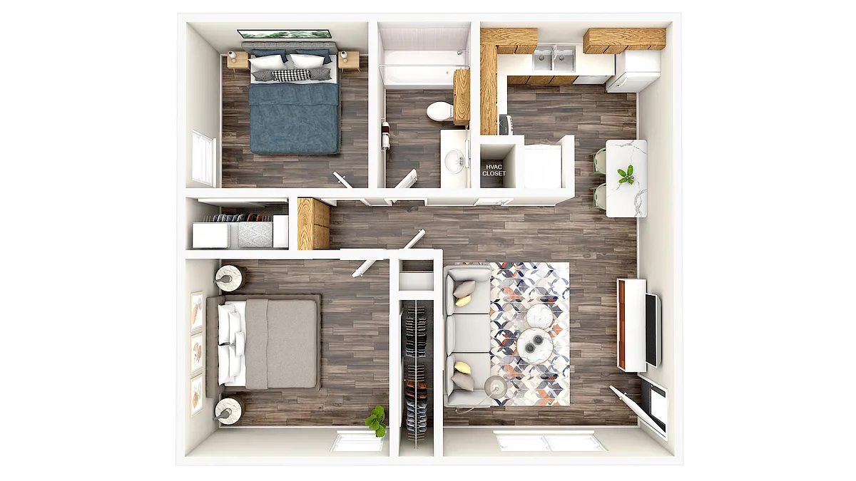 Floor plan Two Bedroom