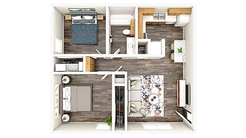 Floor plan Two Bedroom
