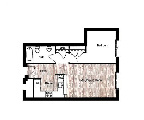 Floor plan 1 Bedroom