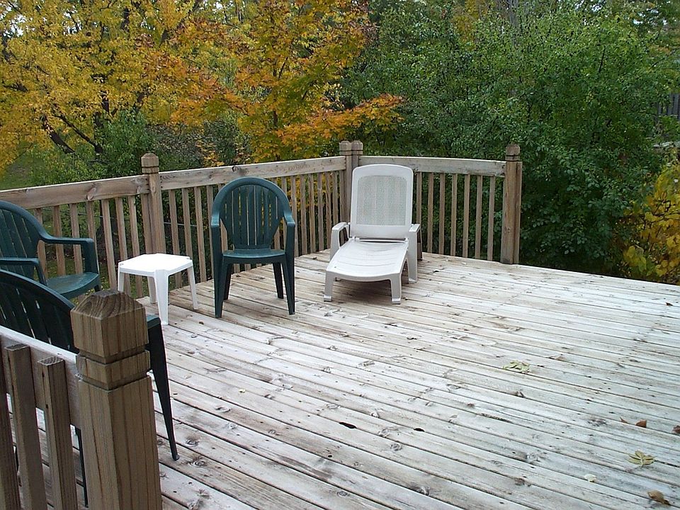 Generous deck allows for relaxation.