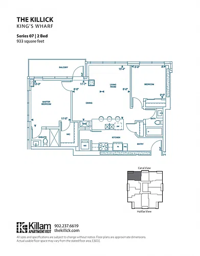 Floor plan Two Bedroom 2 Bed 2 Bath
