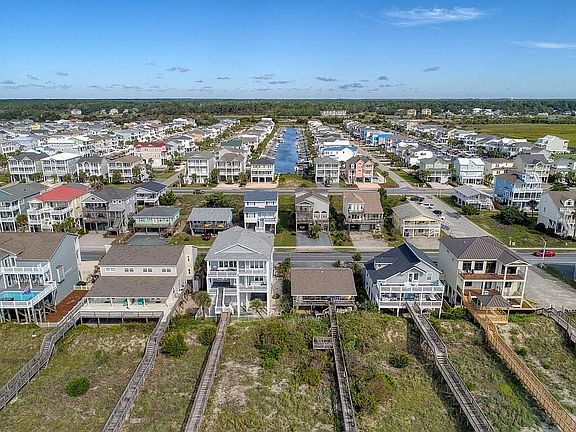 View of empty lot from beach