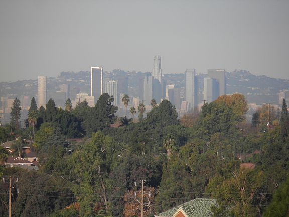 Zoomed in on LA downtown