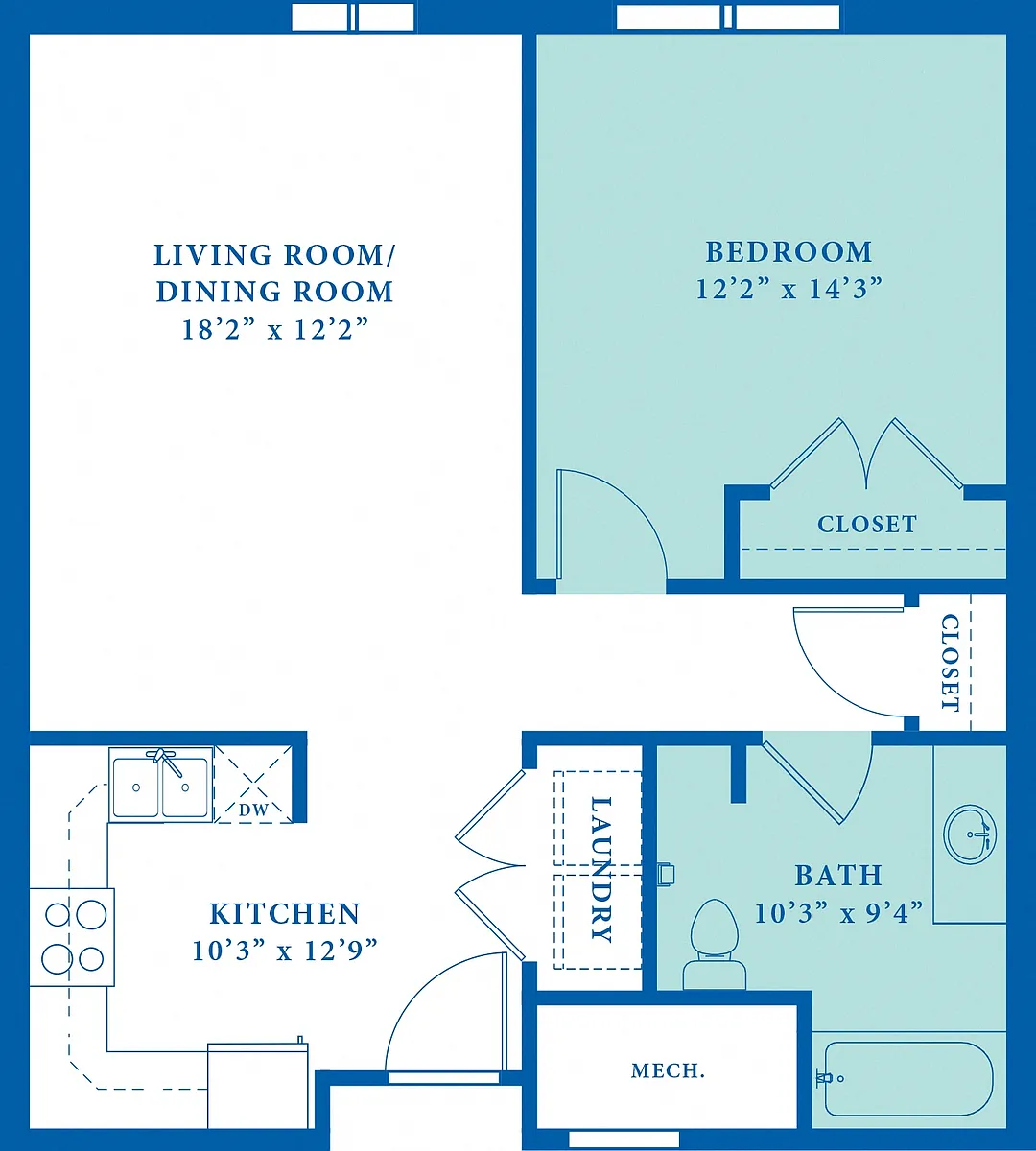 Floor plan One Bedroom