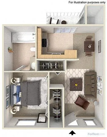 Floor plan Junior One Bedroom