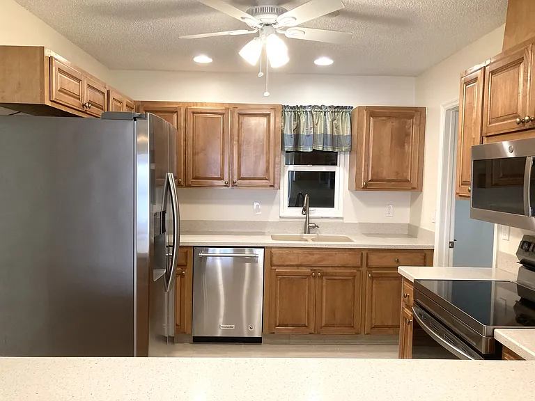 Kitchen with good lighting