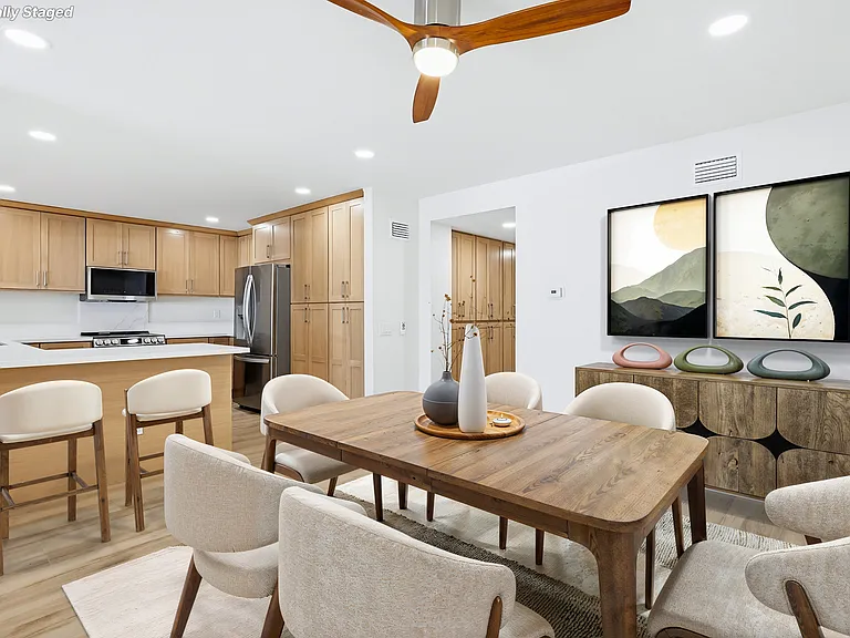 Dining room with virtual staging