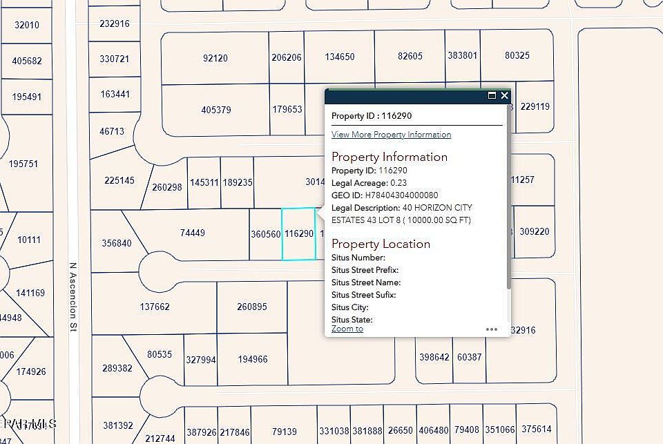 1st image of Pn 116290 40 Horizon City Ests Lot 8