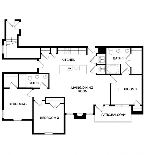 Floor plan 3x2 Nautical