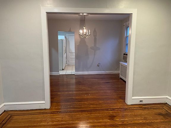 Looking into dining room into kitchen door.
