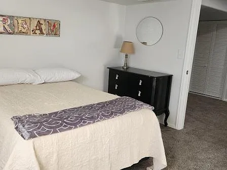 Lower queen bedroom off the family room.