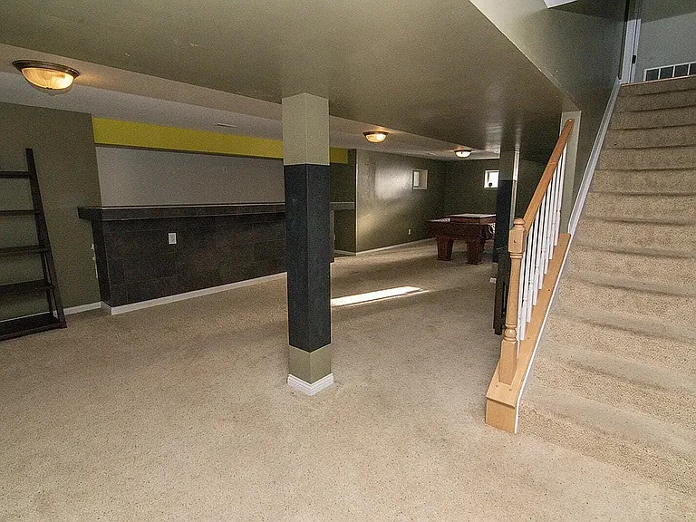 Carpeted basement
