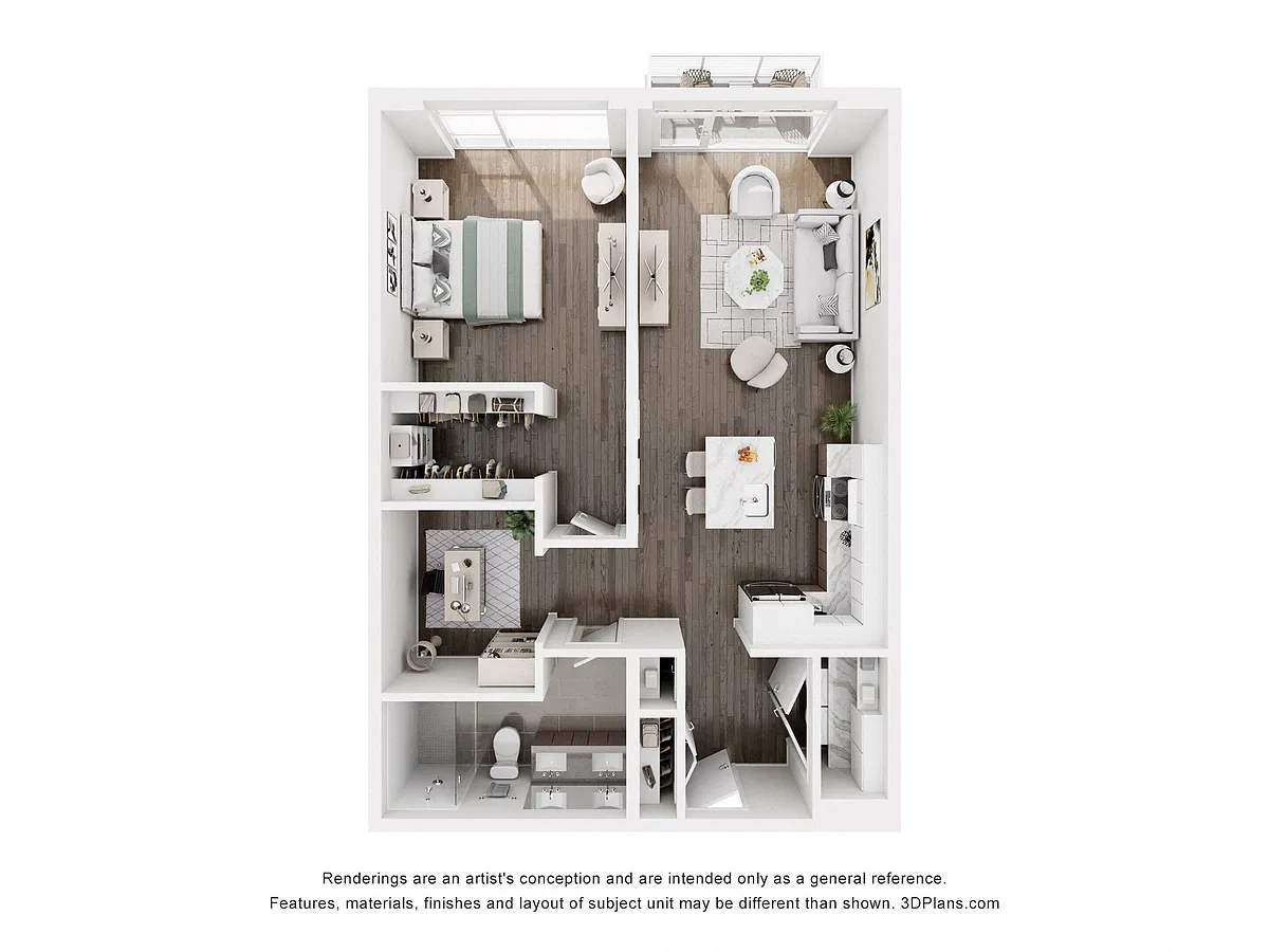 Floor plan 1 BEDROOM+DEN-5