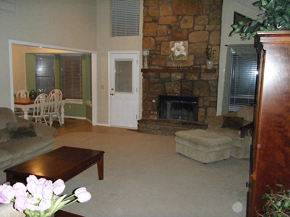 Family/Living Room with 20' vaulted ceiling.