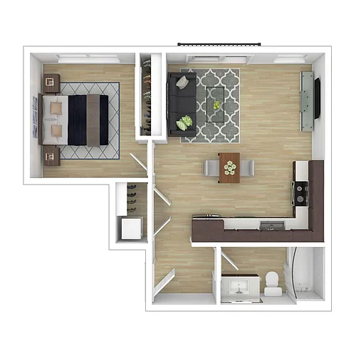 Floor plan 1B-G Back