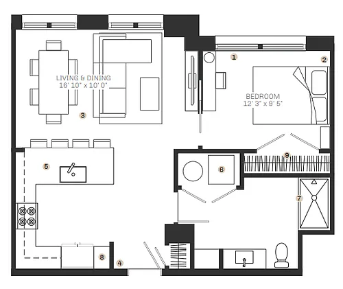 Floor plan A22