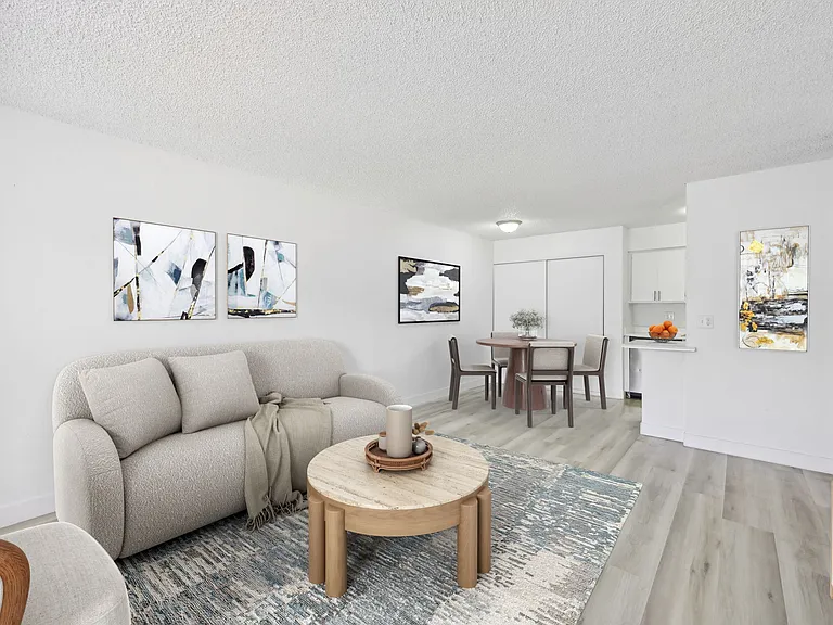 1 Bedroom - Living Room & Dining Room View