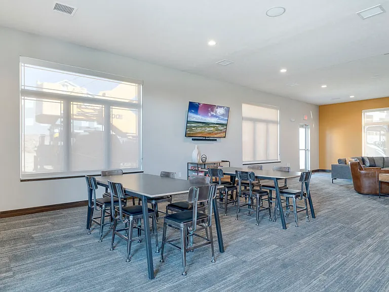 Our clubhouse party room is perfect for having game night.