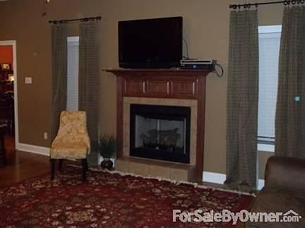 Living room fireplace