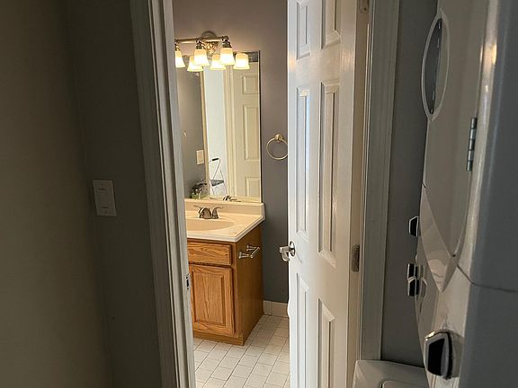 Bathroom off of kitchen area