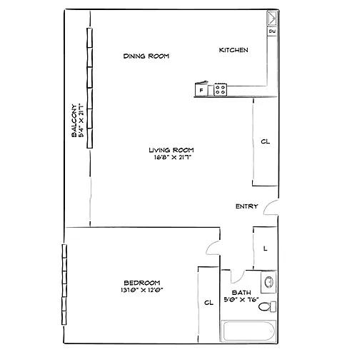 Floor plan Design 1B Premier