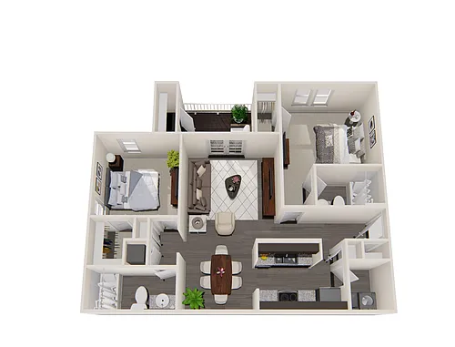 Floor plan Two Bedroom