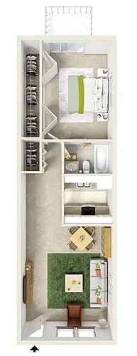 Floor plan One Bedroom B