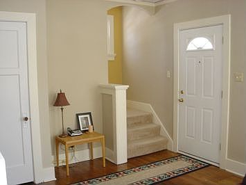 Front entryway, Guest closet and Stairway to 2nd Floor