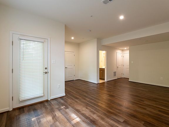 Rec room with door to outside