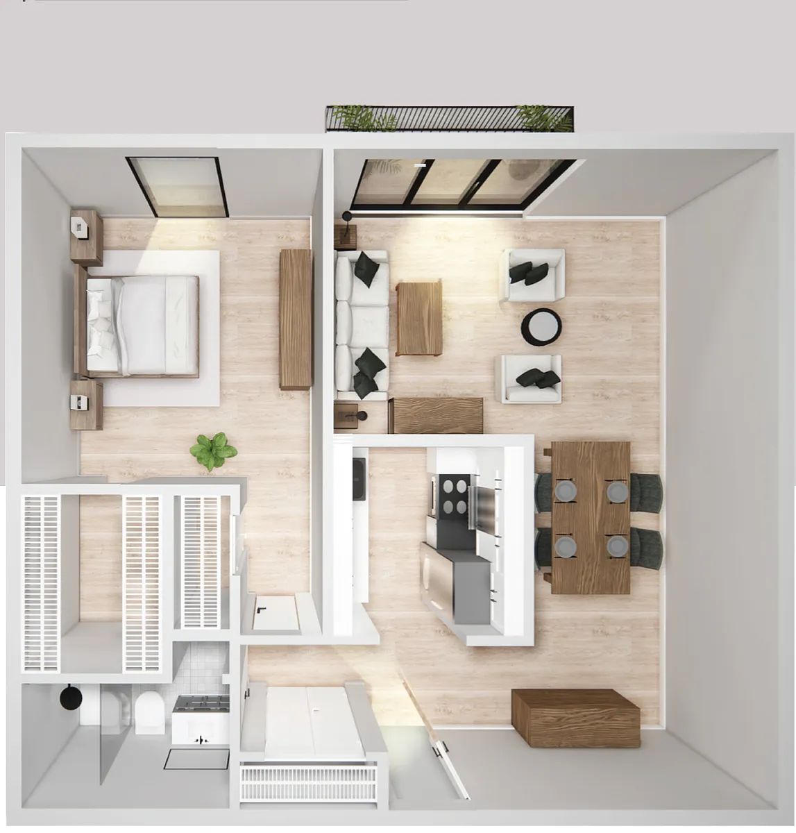 Floor plan Lrge One Bedroom