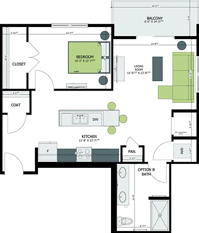 One Bedroom | One Bathroom One Bedroom | One Bathroom